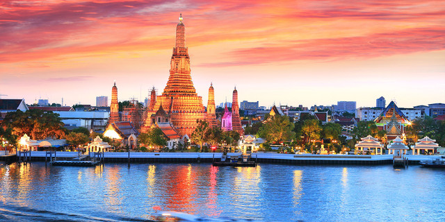 一直以来，泰国都是世界闻名的旅游胜地，图为泰国著名景点——大皇宫